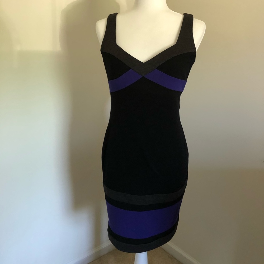 Muse black&purple mini party dress, size 2